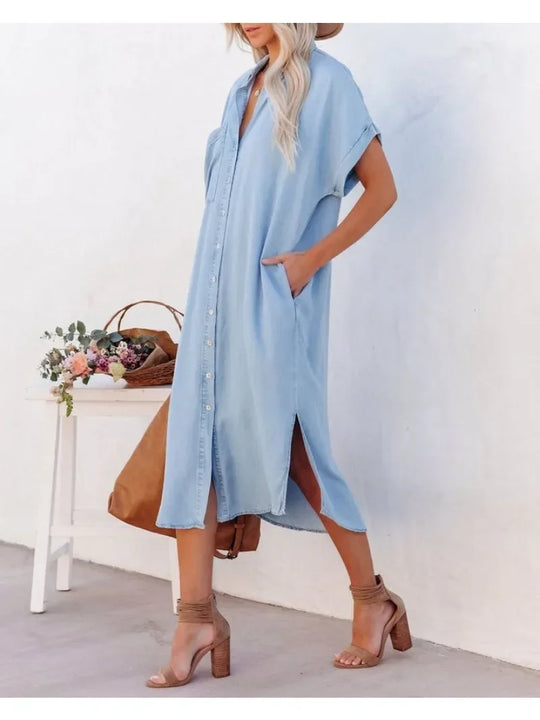 Stylish Women's Shirt Dress