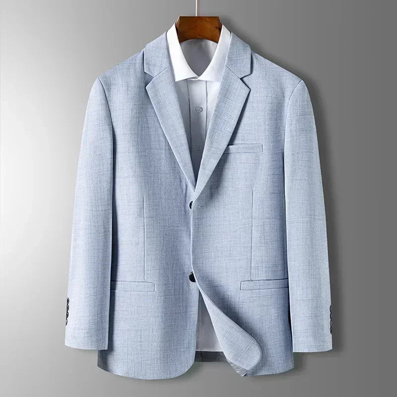 Valerio | Elegante Herenblazer in Blauw, Grijs en Beige