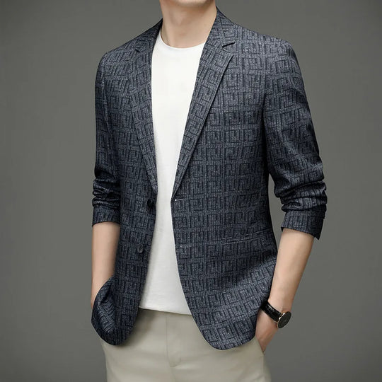 Stefano | Moderne Blazer met geometrisch patroon