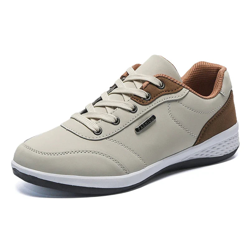 Men's Casual Lace-Up Shoes with Contrasting Panel Details