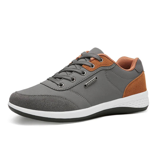 Men's Casual Lace-Up Shoes with Contrasting Panel Details