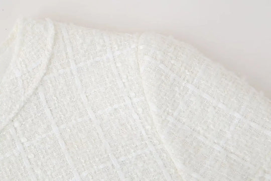 Stylish Tweed Dress with Buttons