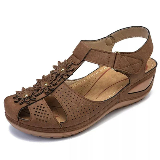 Women's Orthopedic Sandals with Flower Decoration