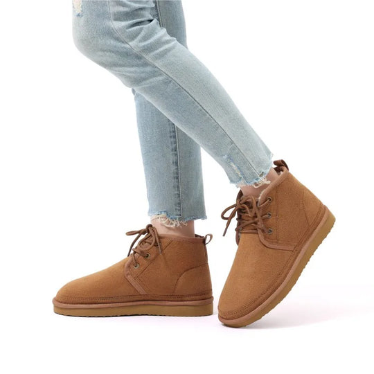 Women's Winter Snowshoes Non-Slip Fur Lined Short Suede-Look Shoes