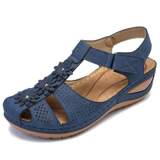 Women's Orthopedic Sandals with Flower Decoration