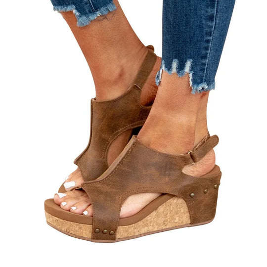 Dames Sandalen op Wedge met Uitsparingen