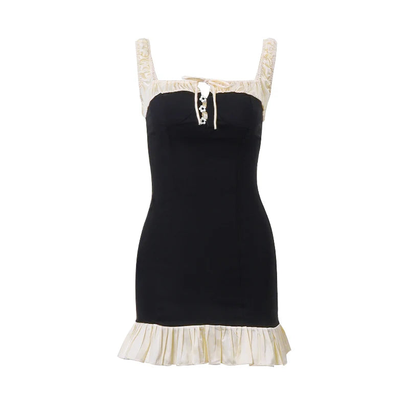 Elegant Mini Dress with Pleated Details