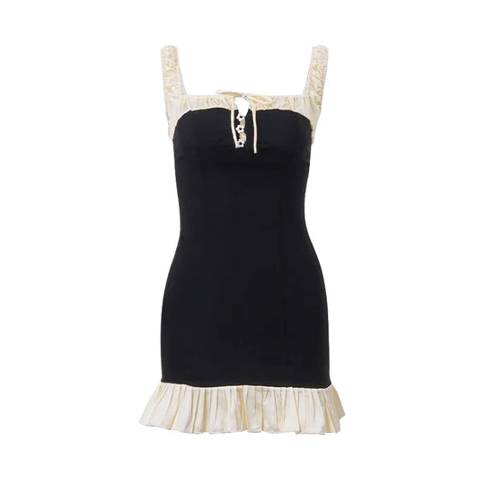 Elegant Mini Dress with Pleated Details