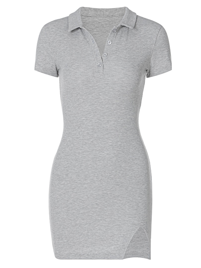 Stijlvolle Polo Jurk met Asymmetrisch Detail