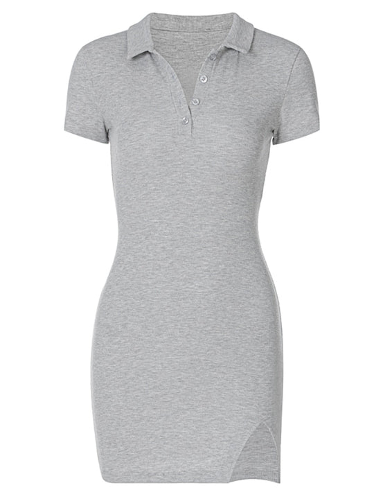 Stijlvolle Polo Jurk met Asymmetrisch Detail