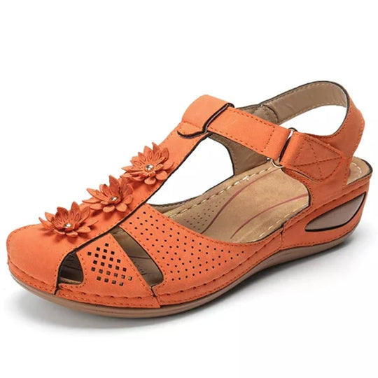 Dames Orthopedische Sandalen met Bloemdecor