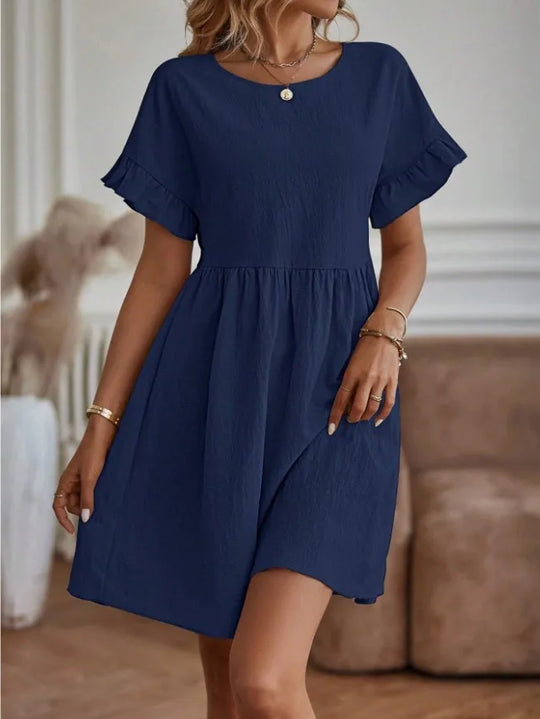 Airy women's dress with ruffles