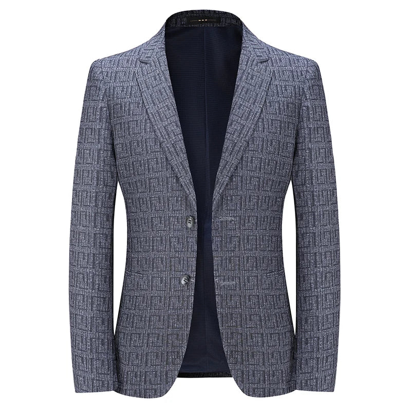 Stefano | Moderne Blazer met geometrisch patroon
