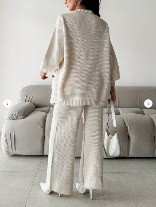 Galina - Gebreide Set met V-Hals