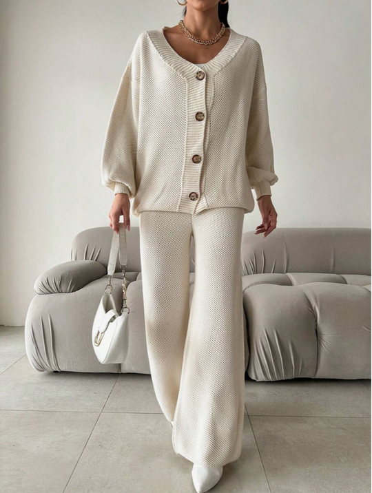 Galina - Gebreide Set met V-Hals