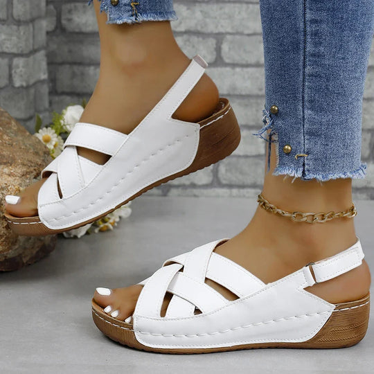 Women's Orthopedic Sandals with Crossing Straps