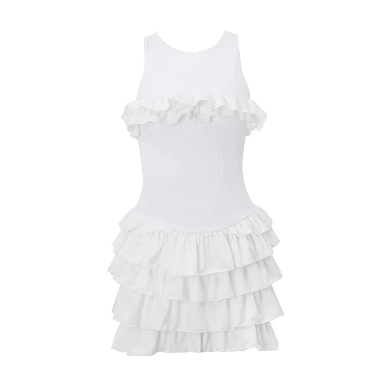 Ruffled Sleeveless Dress