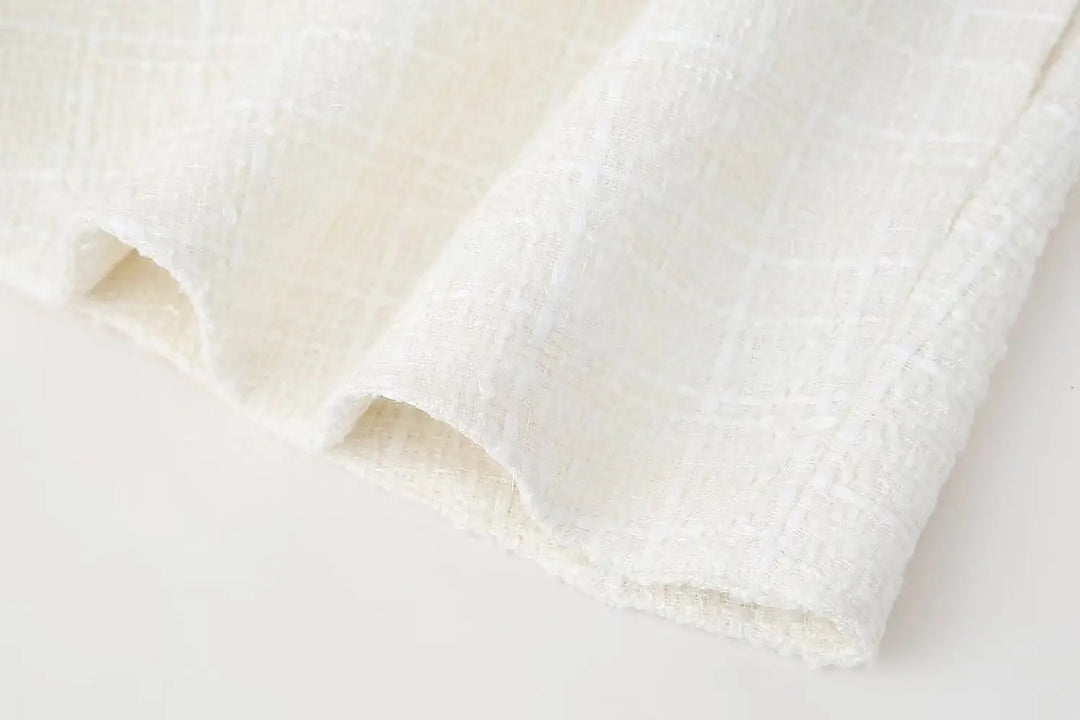 Stylish Tweed Dress with Buttons