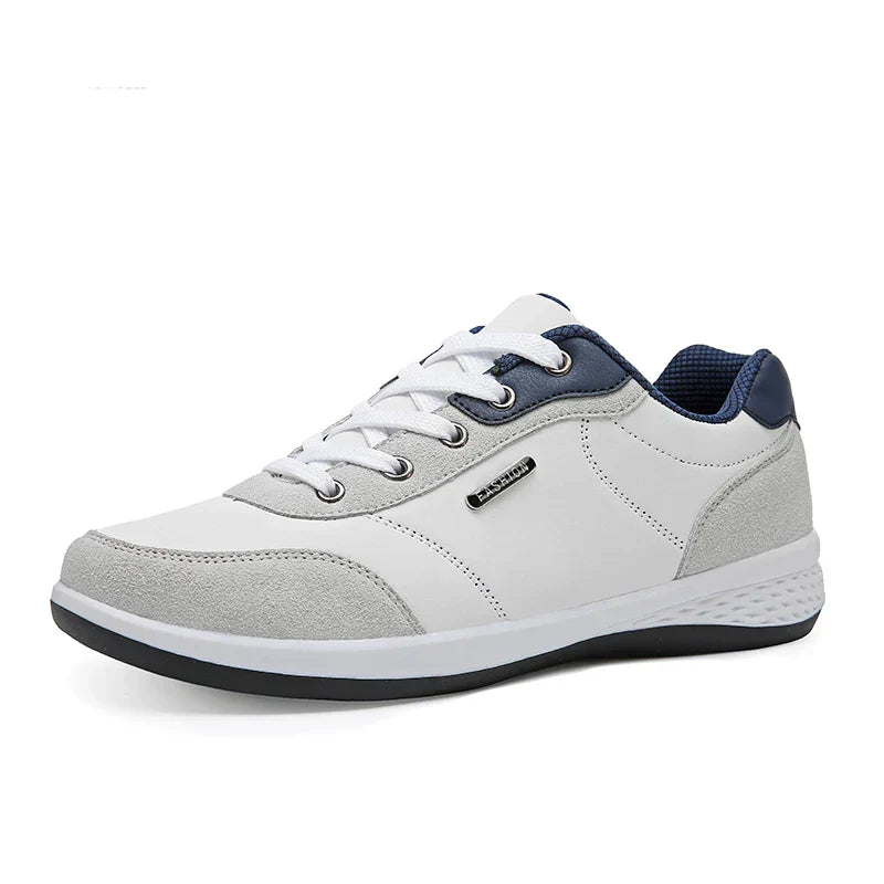 Men's Casual Lace-Up Shoes with Contrasting Panel Details