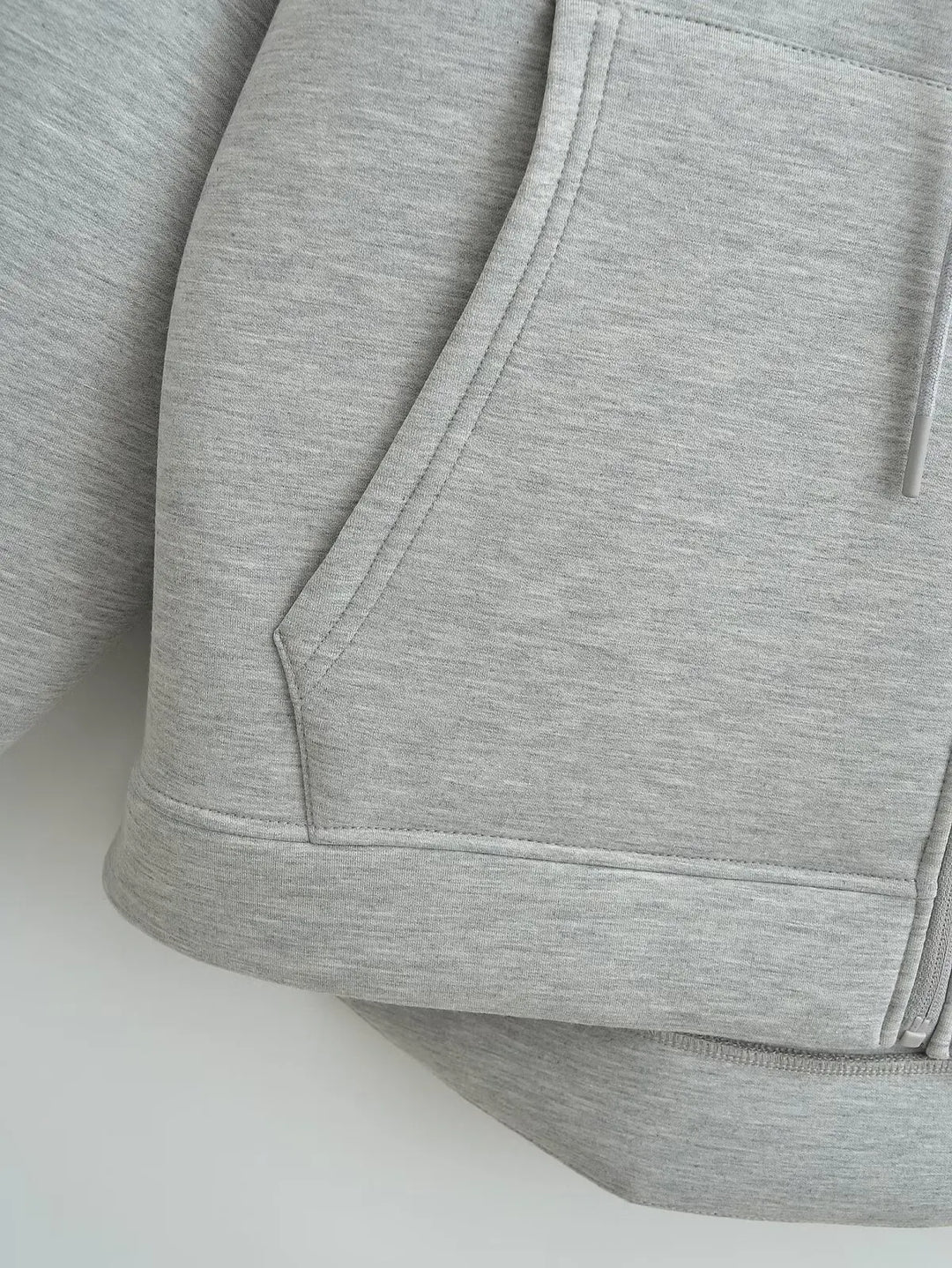 Dames Oversized Zip-Up Hoodie met Trekkoord Capuchon en Zakken