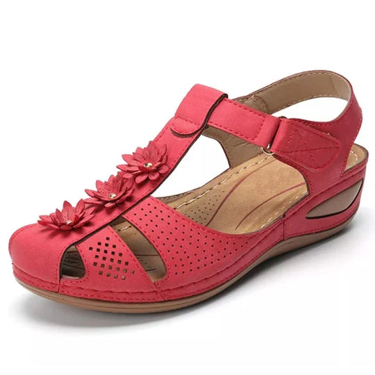 Dames Orthopedische Sandalen met Bloemdecor