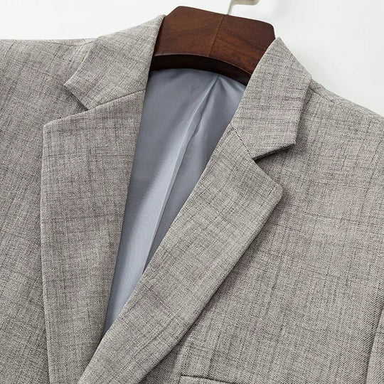 Valerio | Elegante Herenblazer in Blauw, Grijs en Beige