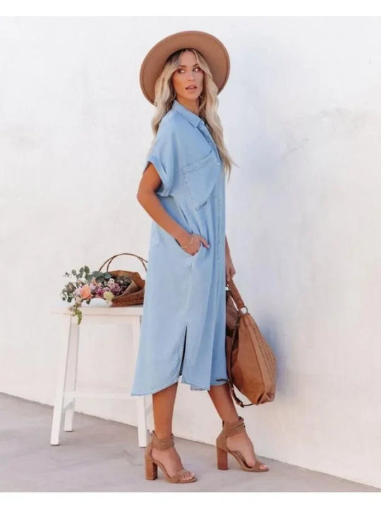 Stylish Women's Shirt Dress