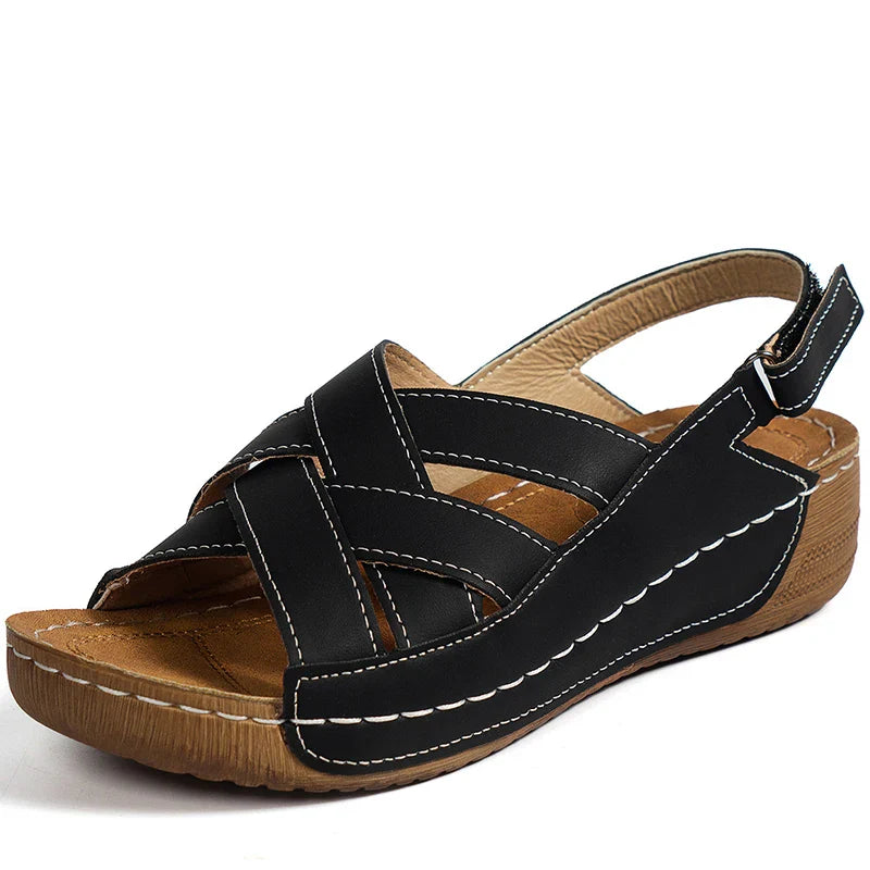 Women's Orthopedic Sandals with Crossing Straps
