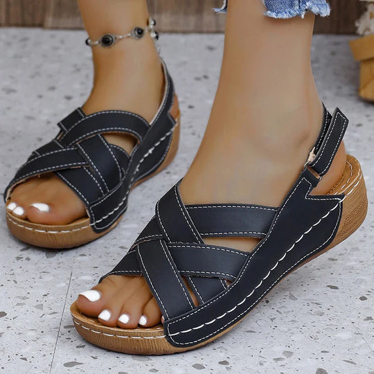 Women's Orthopedic Sandals with Crossing Straps
