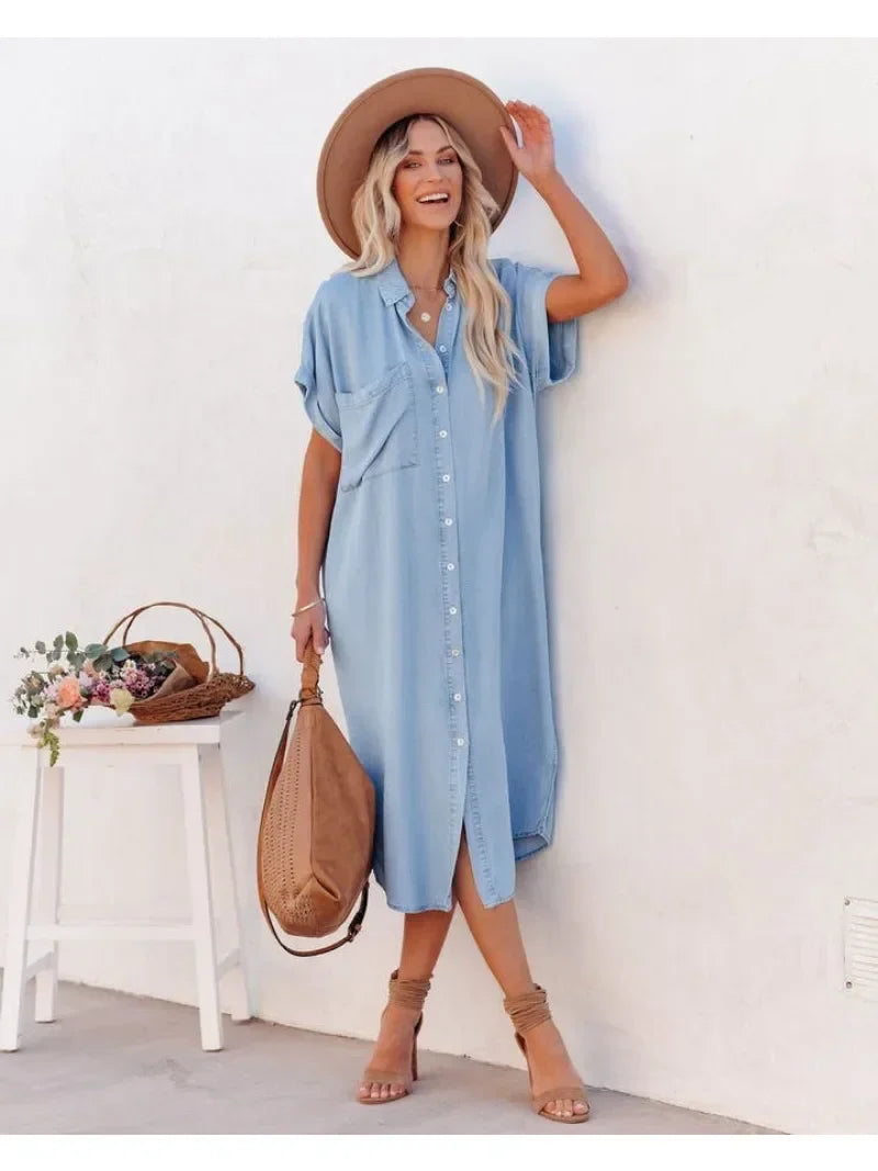 Stylish Women's Shirt Dress