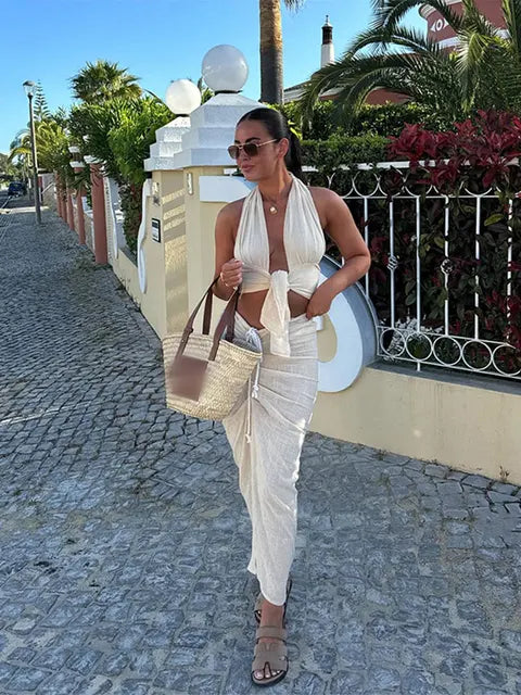 Heloisa - Button Top and Skirt Set