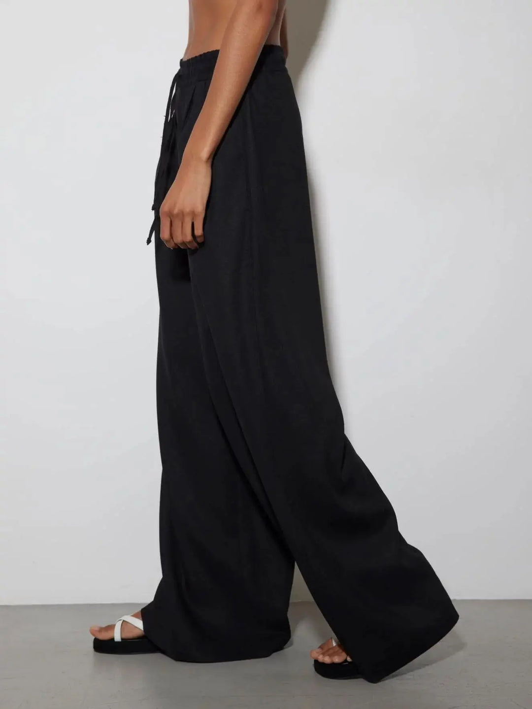 Women | Linen Set | Sleeveless Blazer | Wide Leg Pants | Chic | Elegant | Stylish