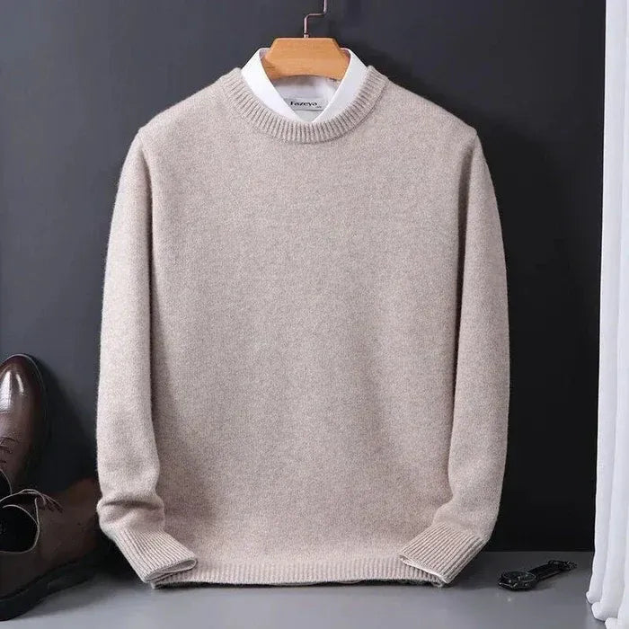 Men's Loose-Fitting Crew Neck Sweater | Ideal for Casual Days or Indoor Environments