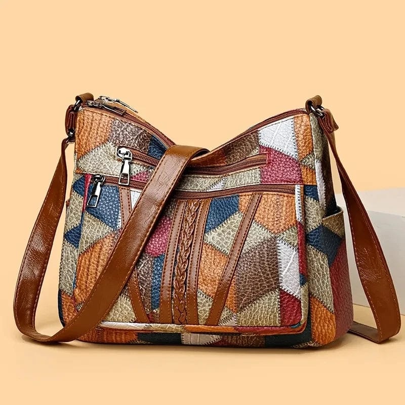 Laura | Mosaic Leather Look Handbag