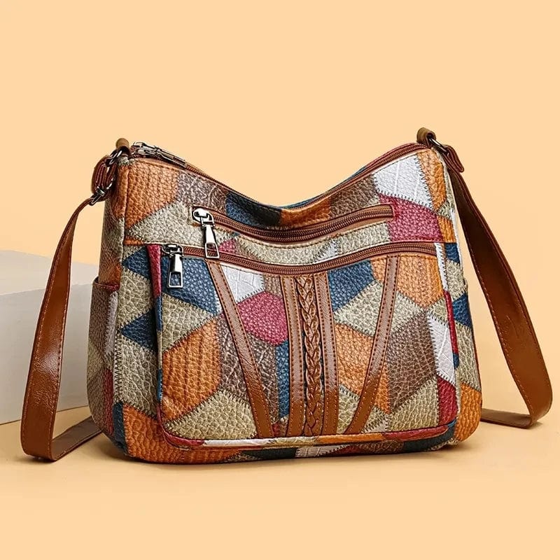 Laura | Mosaic Leather Look Handbag