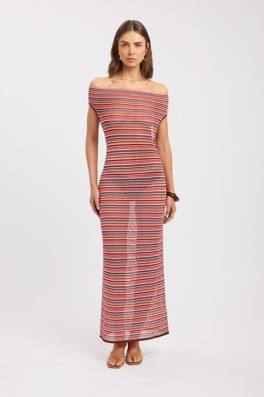 Women's | Maxi Dress | Cowl Neck | Multi-way | Striped | Stylish | Elegant