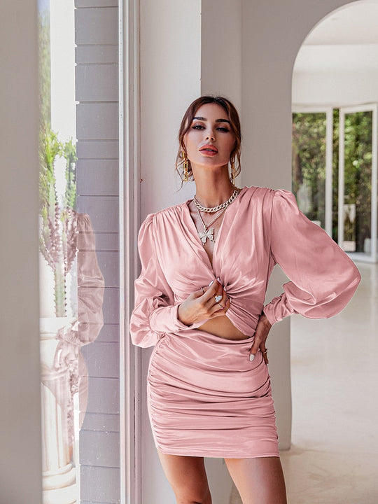 Evening dress "Chic lantern sleeve"