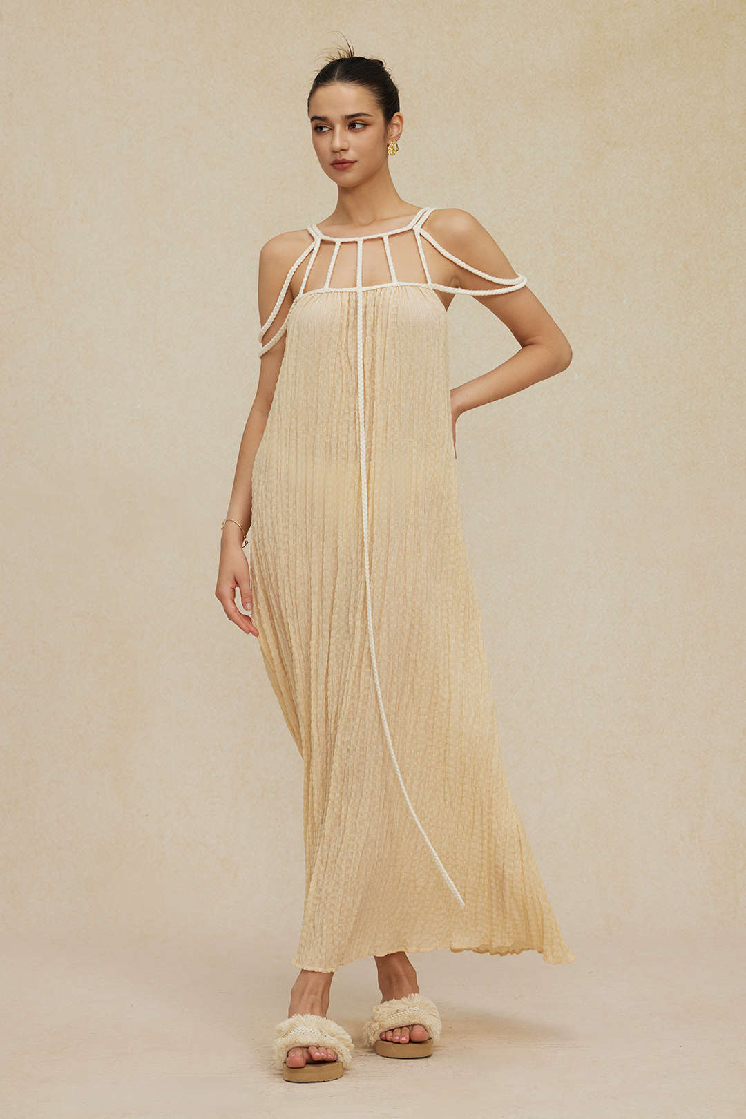 Cut Out Backless Maxi Dress 