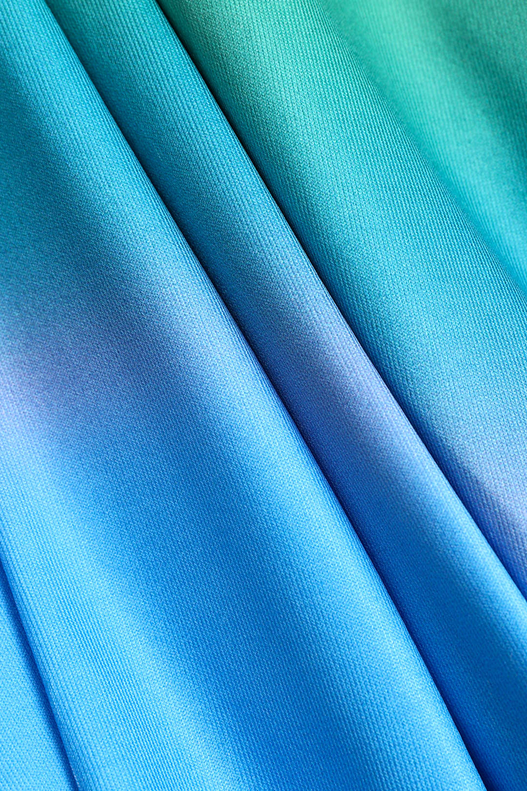 Ombre Print Ruched Backless Midi Jurk