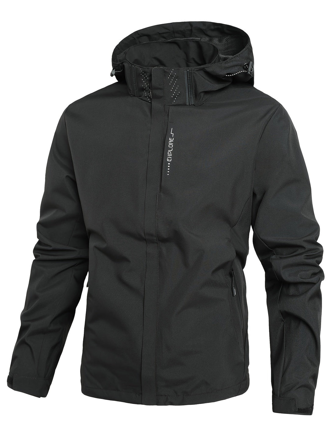 Lightweight Zip-Up Jacket with Stand-Up Collar for Men | Ideal for Spring and Fall
