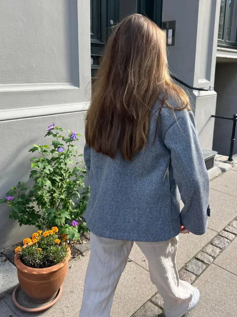 Alina - Elegante Dubbele Knoop Ontwerp Vrouwen Peacoat