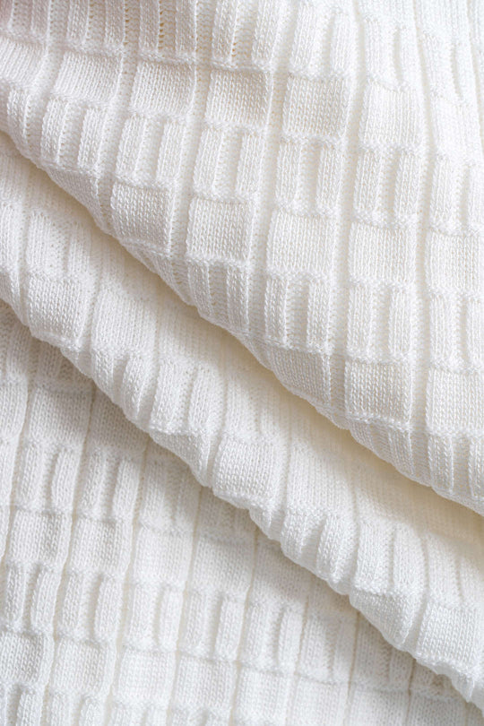 Gebreide V-hals Knop Korte Mouw Jurk