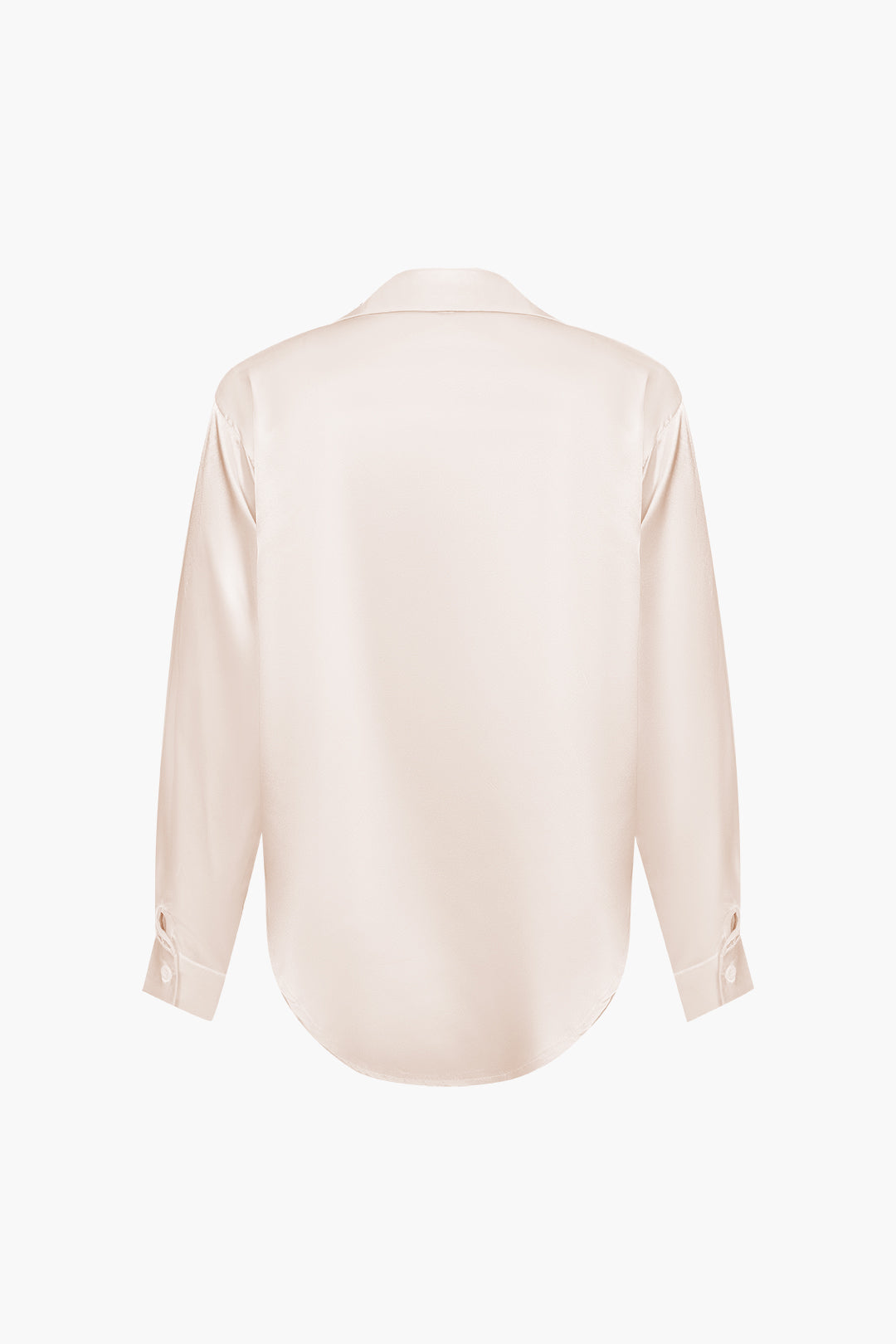 Lillian - Basis Effen Satijnen Dames Langsleeve Shirt