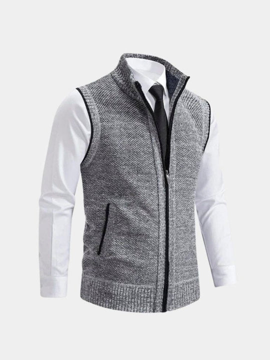 Hannes | Elegante Gilet met doorlopende rits