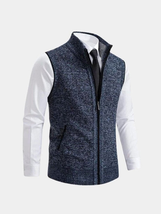 Hannes | Elegante Gilet met doorlopende rits