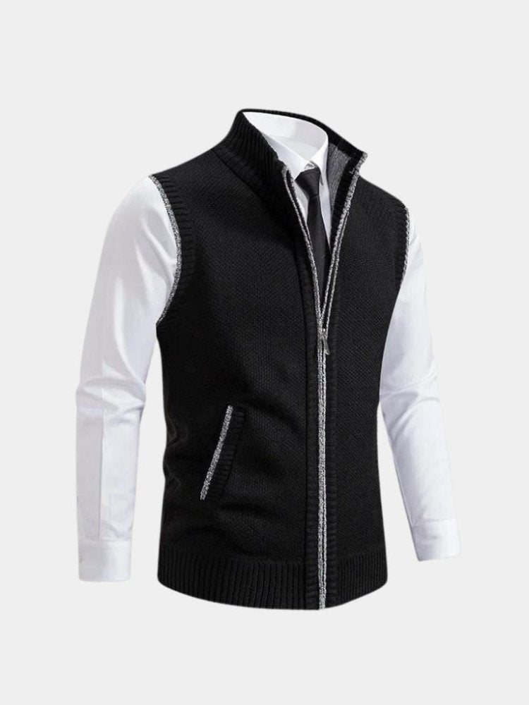 Hannes | Elegante Gilet met doorlopende rits