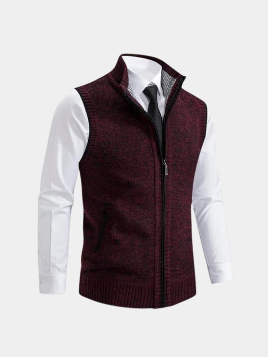 Hannes | Elegante Gilet met doorlopende rits