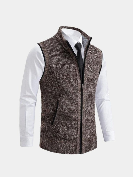Hannes | Elegante Gilet met doorlopende rits