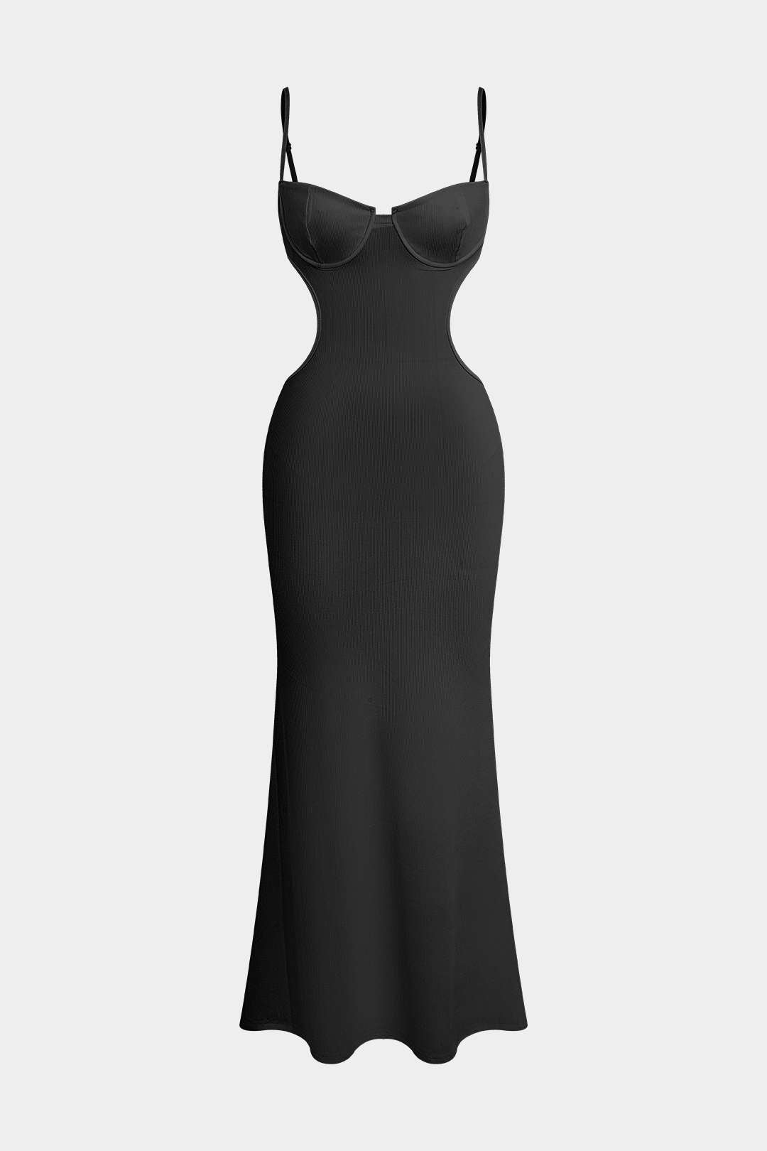 Uitsnede Rugloze Bustier Slip Maxi Jurk