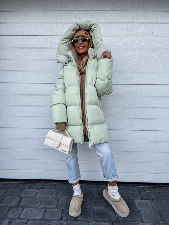 Dames Oversized High Collar Puffer Jacket | Gequilt Winterjas | Streetstyle Warmte